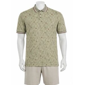 Michael Austin Golf Polo Shirt Mens XL Short Sleeve Green Hole in One Flag